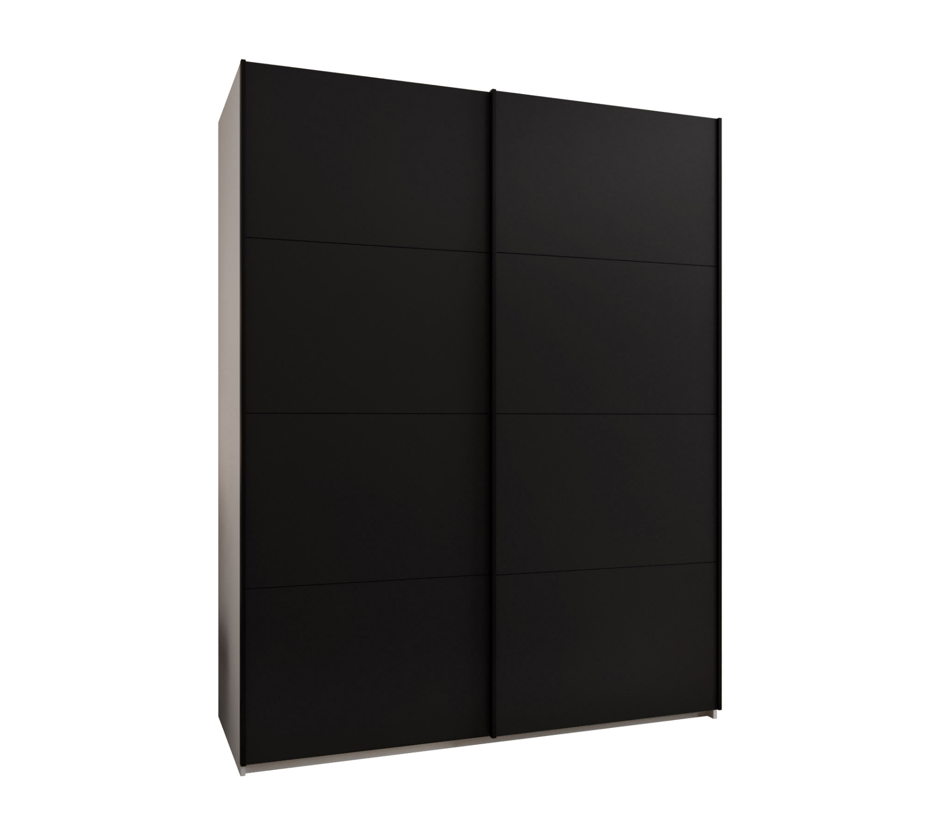 Szafa przesuwna wysoka Lux 1 190 x 64 x 245,5 cm biały + czarny + u. czarny - Abiks Meble