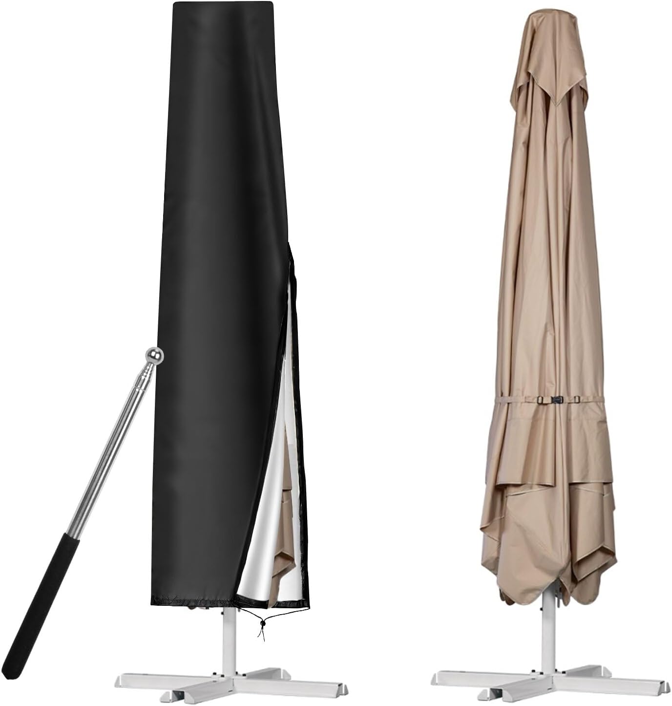 Pokrowiec na parasol 190x50x30cm – Wodoodporny materiał Oxford 210D – Ochrona przed promieniowaniem UV, pyłem i czynnikami zewnętrznymi