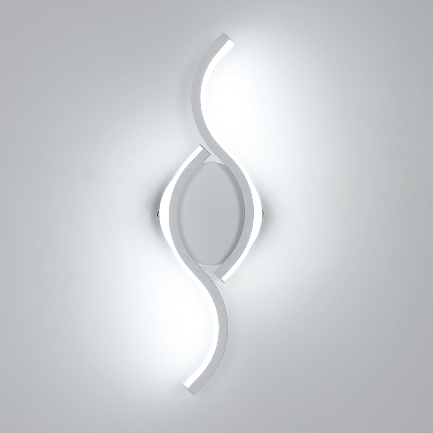 Kinkiet wewnętrzny LED, 12 W, 1350 lm, nowoczesny, do salonu, sypialni, biały, 33,5 cm