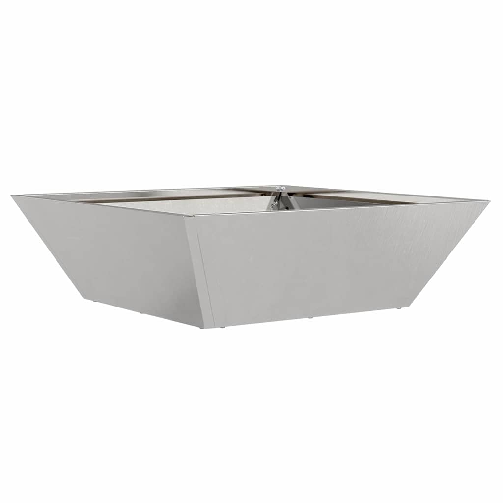 Doniczka ogrodowa Srebrny 50 x 50 x 15 cm Stal nierdzewna