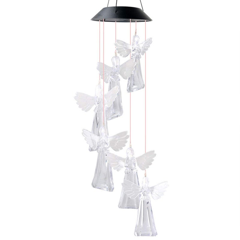 Zewnętrzna Lampa Solarna, Kurant Anioł, Lampy Wiszące, Butelka Życzeń LED - Dekoracja Ogrodu Krajobrazowego, Kolorowe Światła