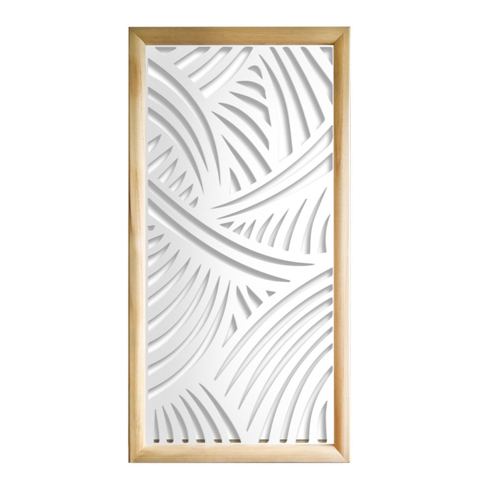 BANDS - Prostokątne moduły dekoracyjne z drewna i PCV - Rozmiar 73x148 cm - Grubość 64 mm - Kolor wewnętrzny BIAŁY