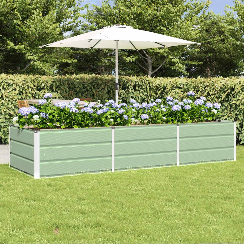 Donica Zielony 240 x 80 x 45 cm Stal vidaXL