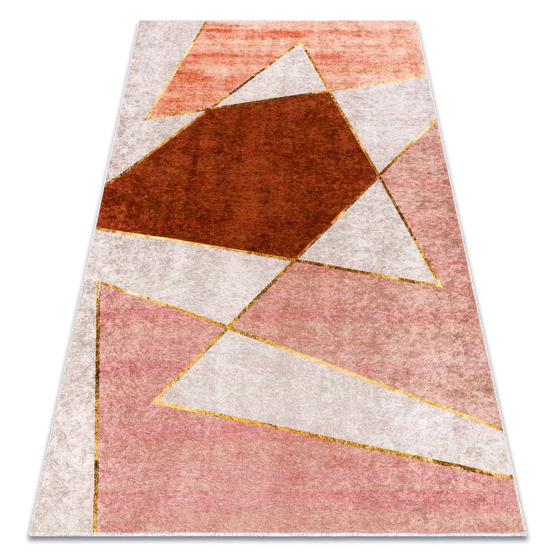 Dywan do prania MIRO 52097.802 Geometryczny antypoślizgowy - różowy 120x170 cm
