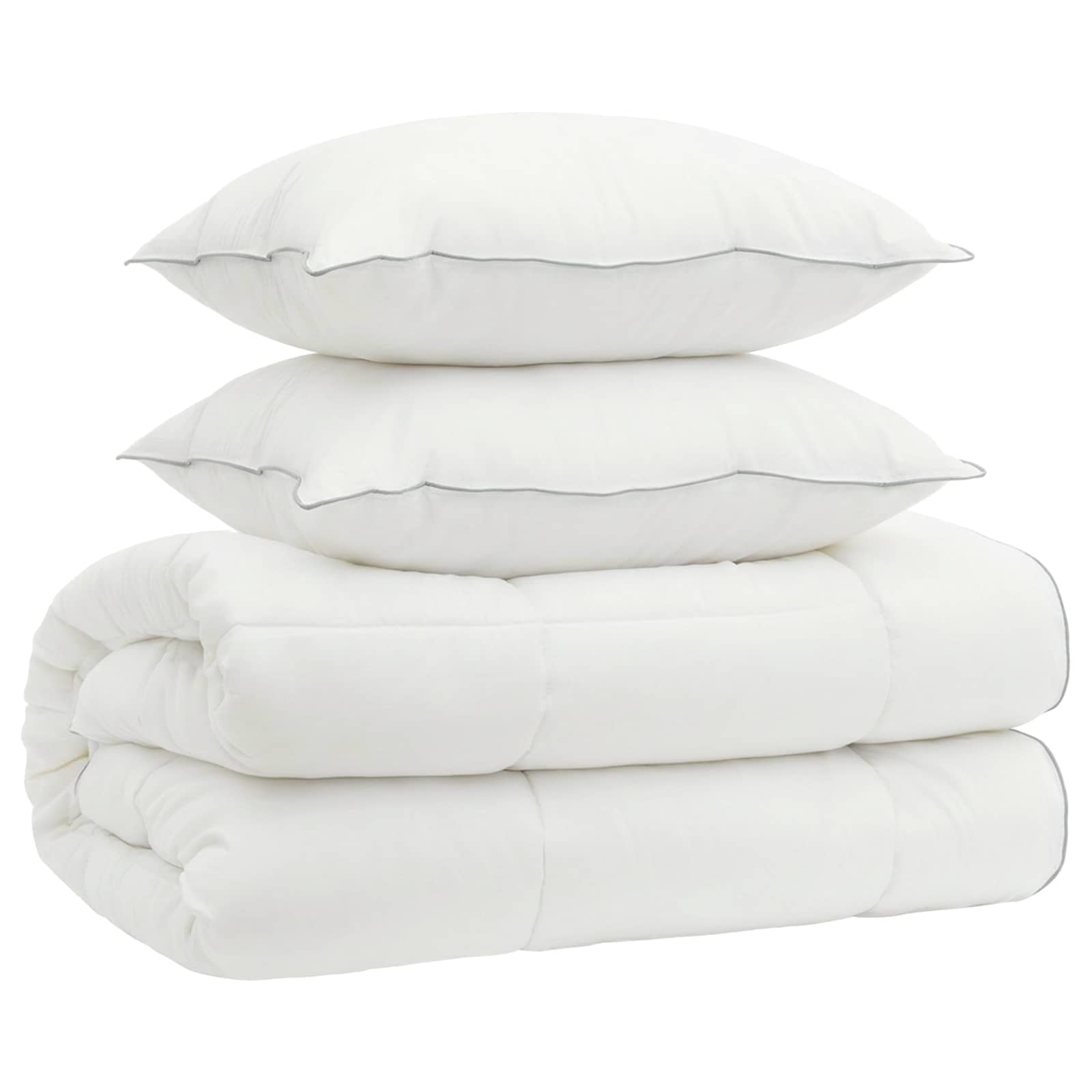Kołdra Wełniana Całoroczna 200x200 cm 140+220 g/m² z 2 Poduszkami 80x80 cm