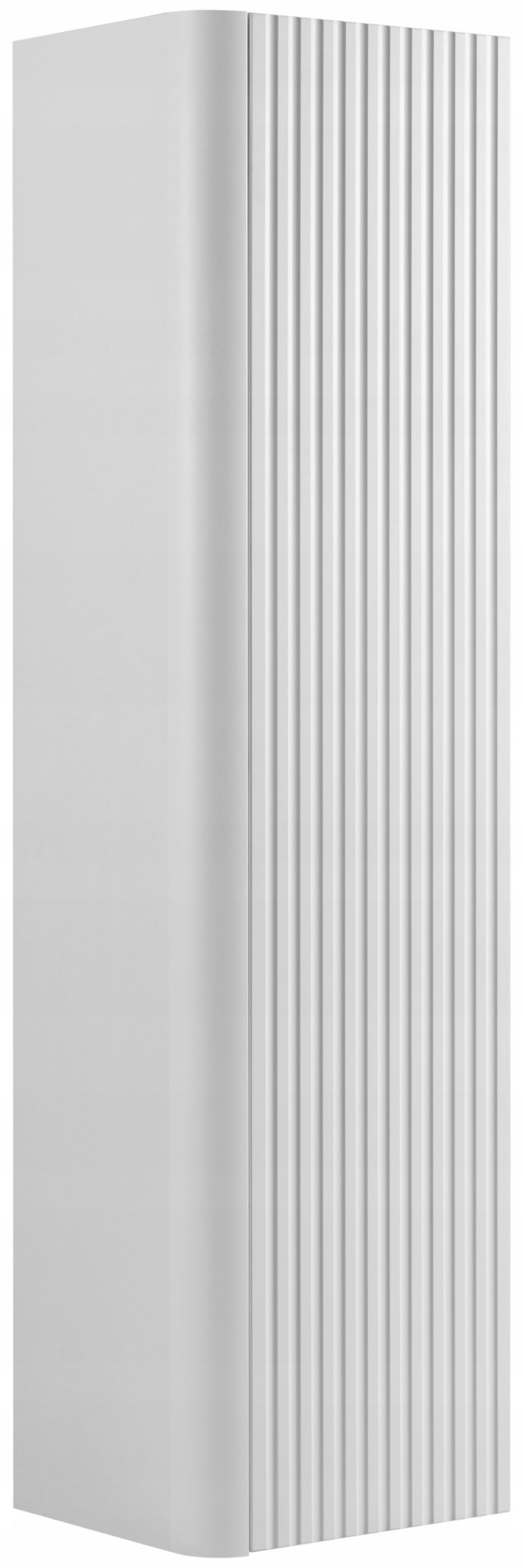 Słupek łazienkowy LINEA 35 cm biały ryflowany wiszący Push to Open