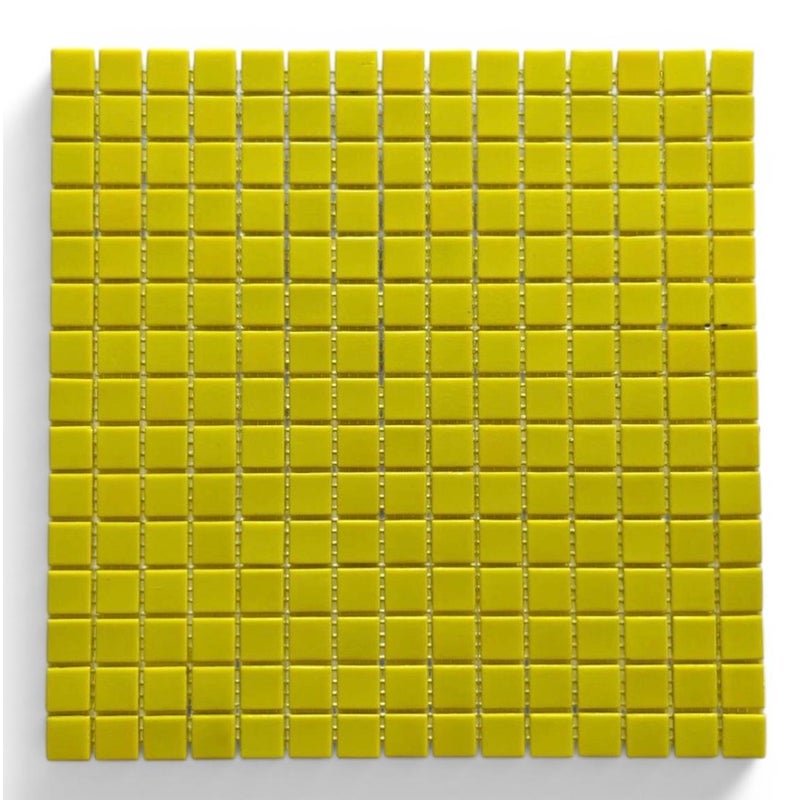 Mozaika szklana żółta błyszcząca 32,5x32,5 cm do łazienki i kuchni - 1 mq