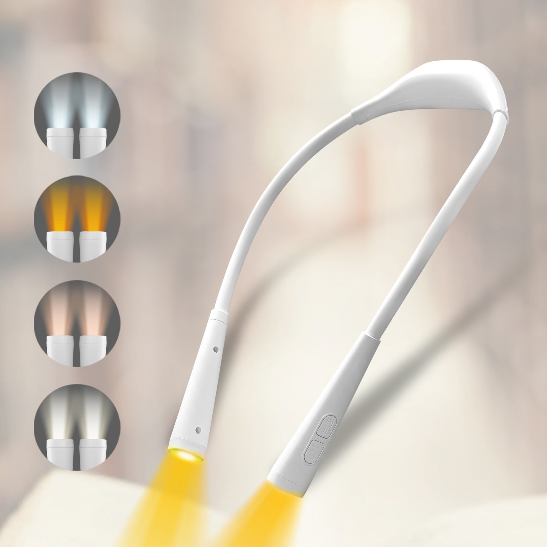Lampka LED na szyję do czytania, idealna do czytania na kempingu i podczas nocnego biegania, lampka USB do nauki i ochrony oczu