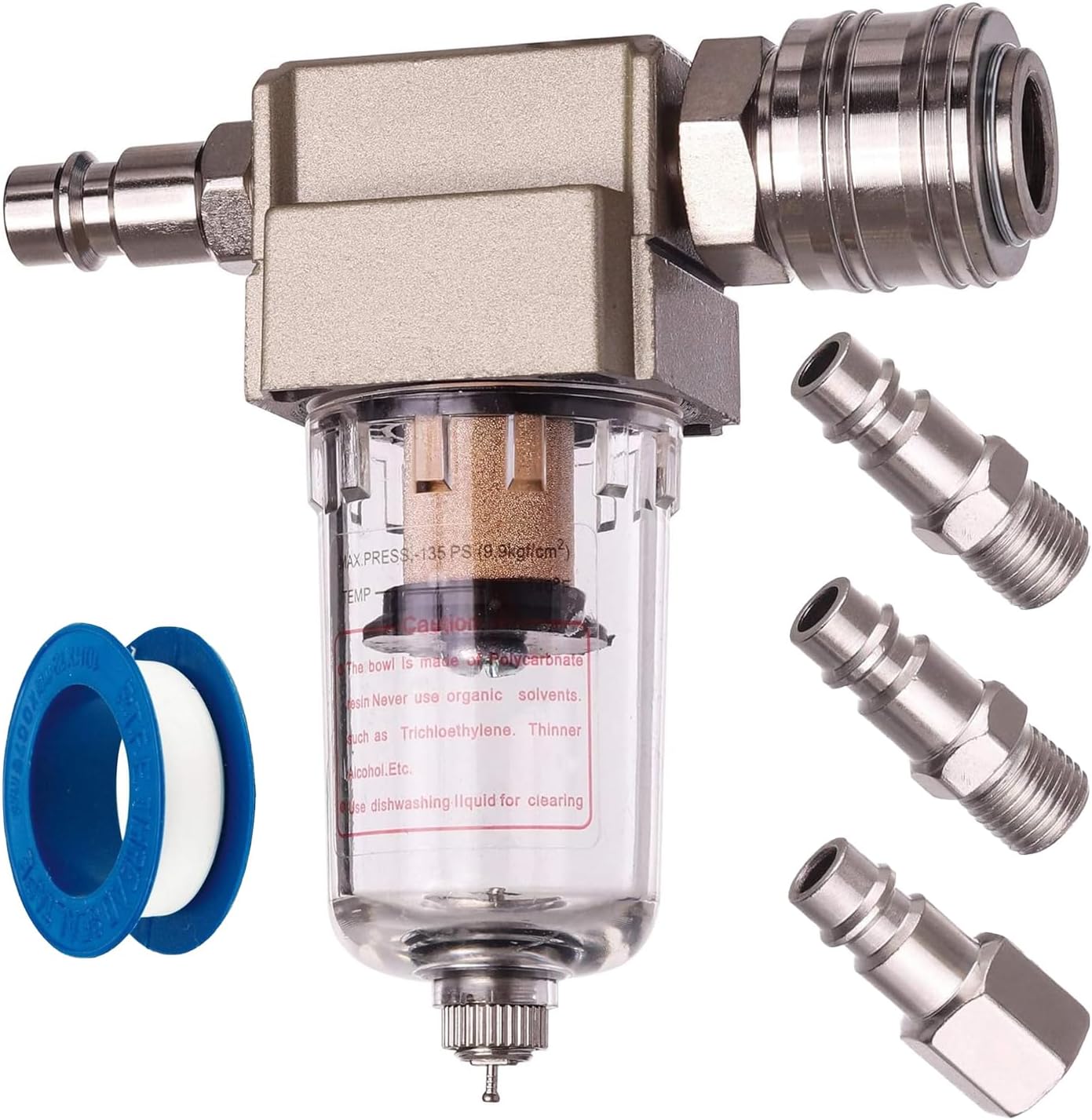 Filtr powietrza sprężonego 1/4" separator wody separator oleju szybkozłączka BSP kompresor filtr powietrza zestaw przyłączeniowy do wody kompreso