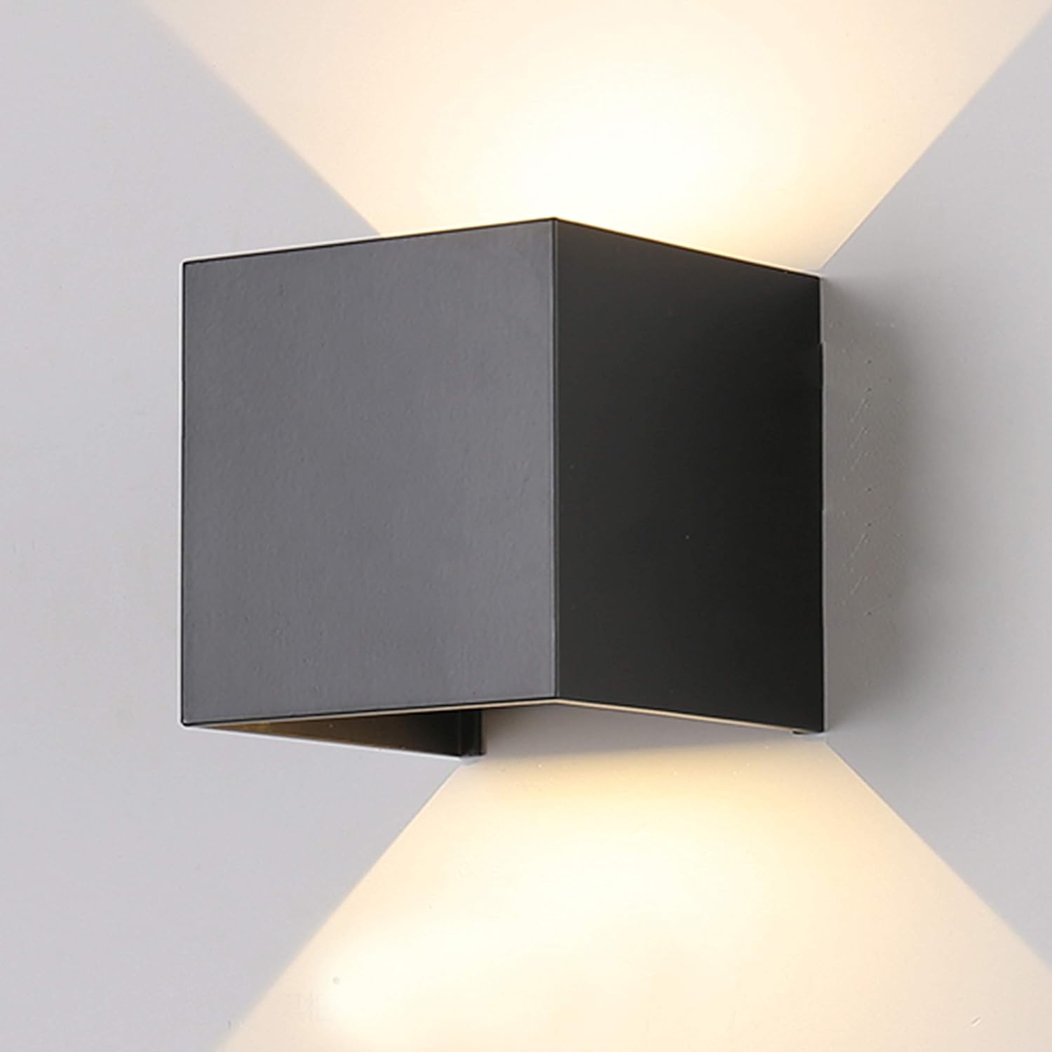 Nowoczesna lampa ścienna LED 12 W, 3000 K, regulowana z kątem wiązki, wodoodporna IP65, montaż aluminiowy, (biała ciepła wiązka)