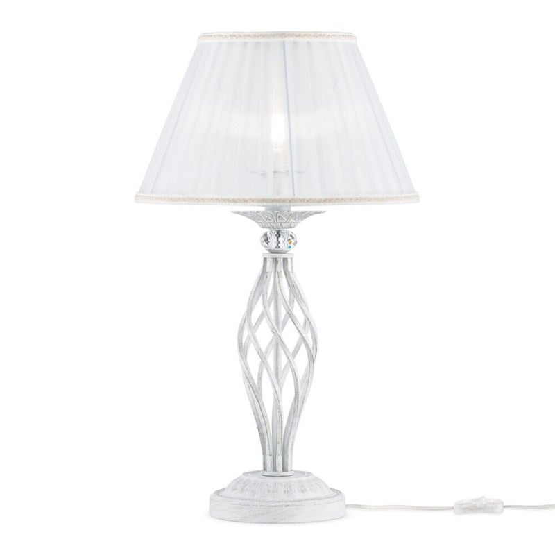 Lampa stołowa klasyczna z abażurem kryształki Grace Maytoni ARM247-00-G