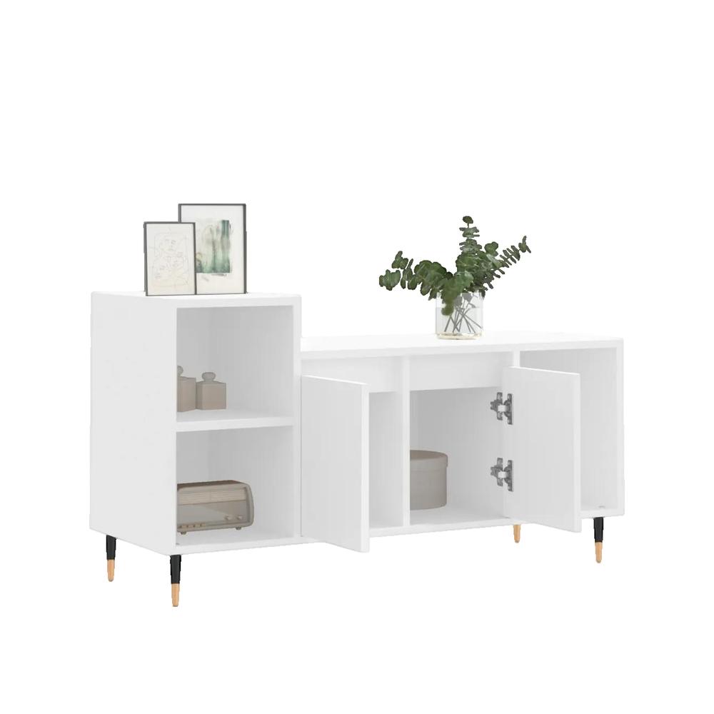 Meble RTV vidaXL Biały 100x35x55 cm Drewno inżynieryjne wytrzymałe