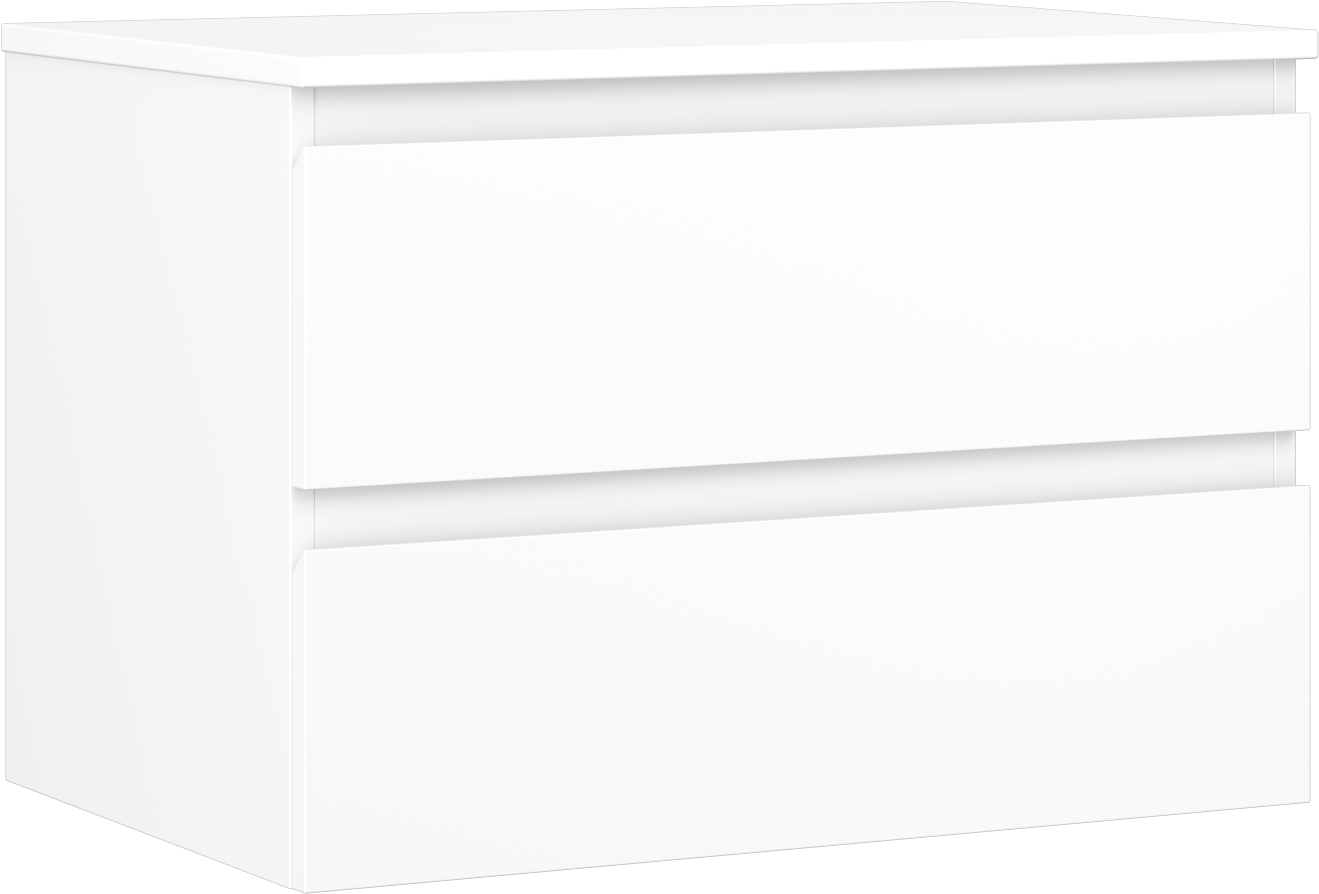 Mexen Orio szafka łazienkowa podumywalkowa 70 cm z blatem, 2 szuflady, biała mat - 91A10-07047-2-BFFC01