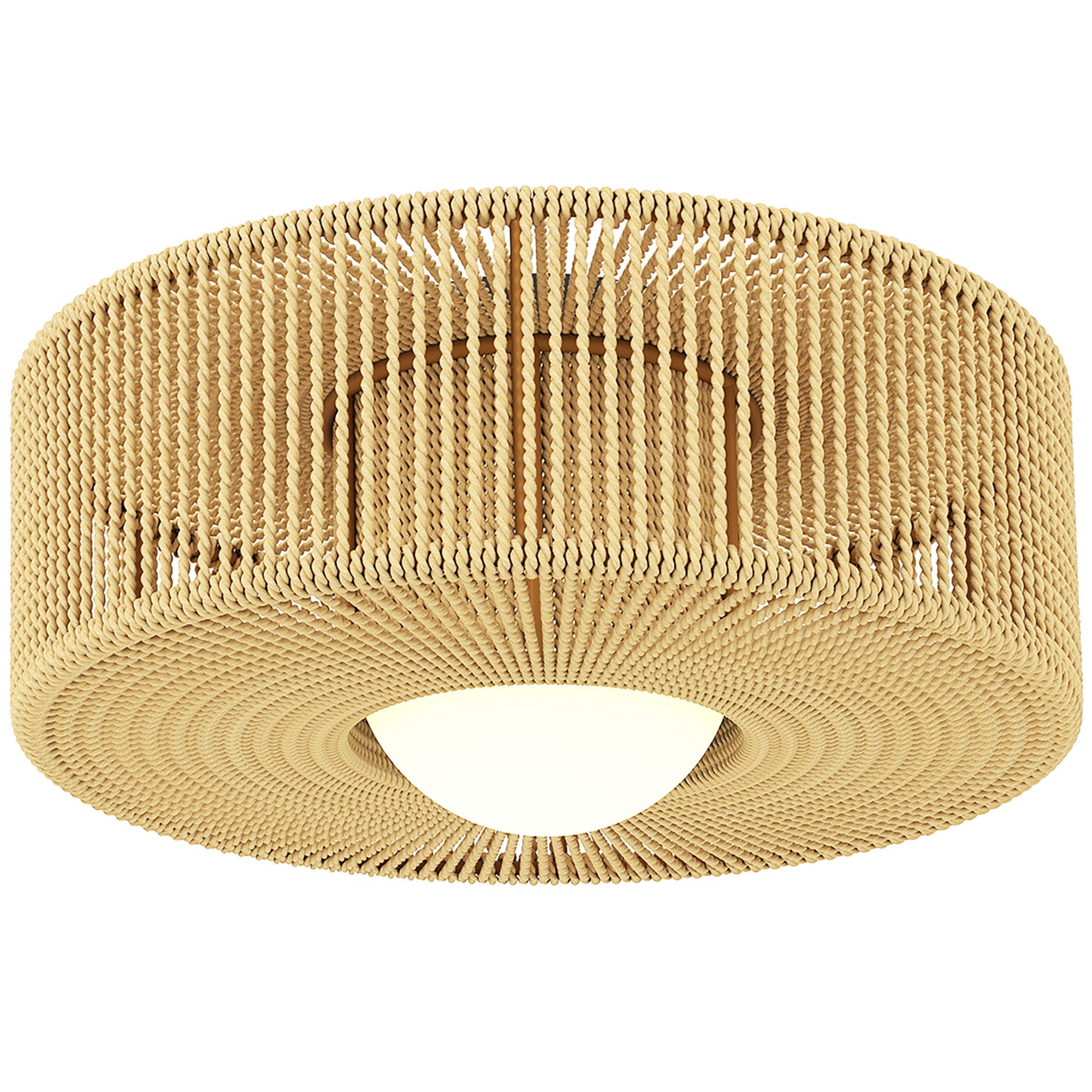 Czeska lampa sufitowa LED 20W 3000K z lnianym abażurem do sypialni, salonu, kuchni i jadalni, brązowa