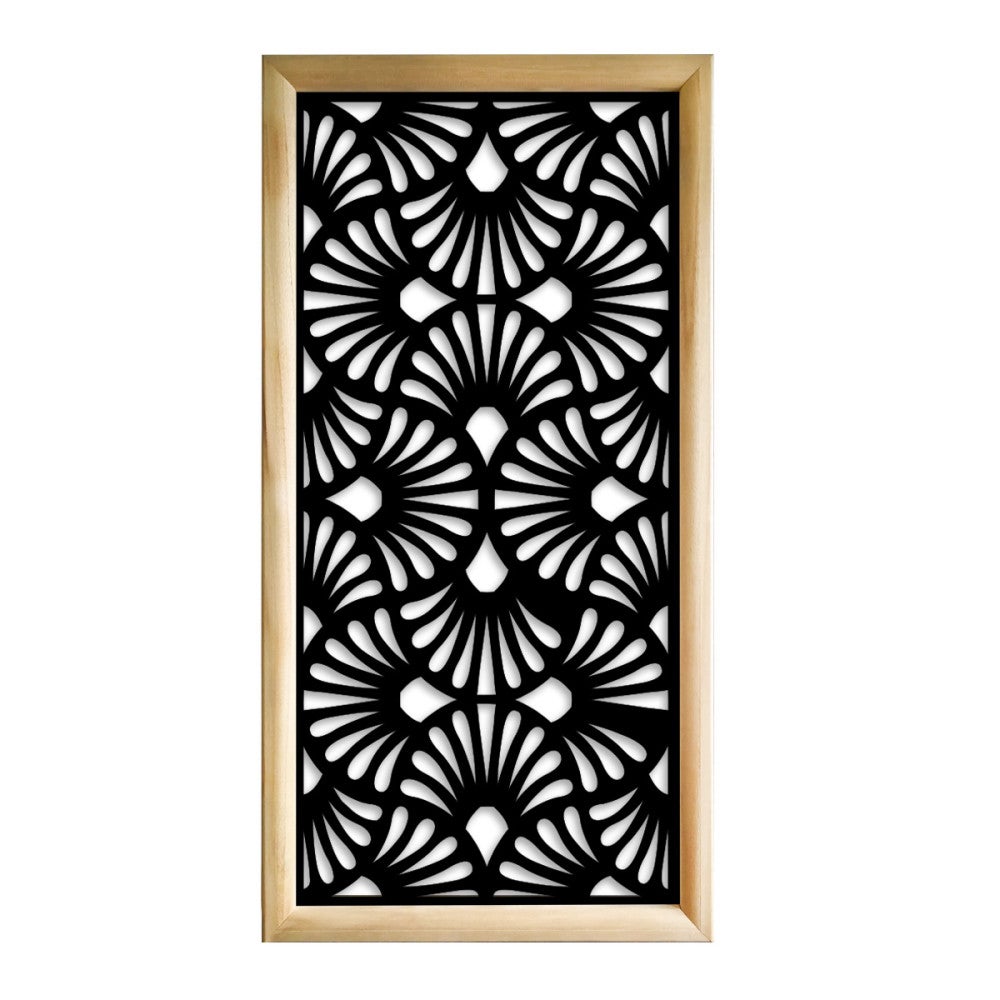 EVENTAILS - Prostokątne moduły dekoracyjne z drewna i PVC - Rozmiar 47x94 cm - Grubość 47 mm - Kolor wewnętrzny CZARNY