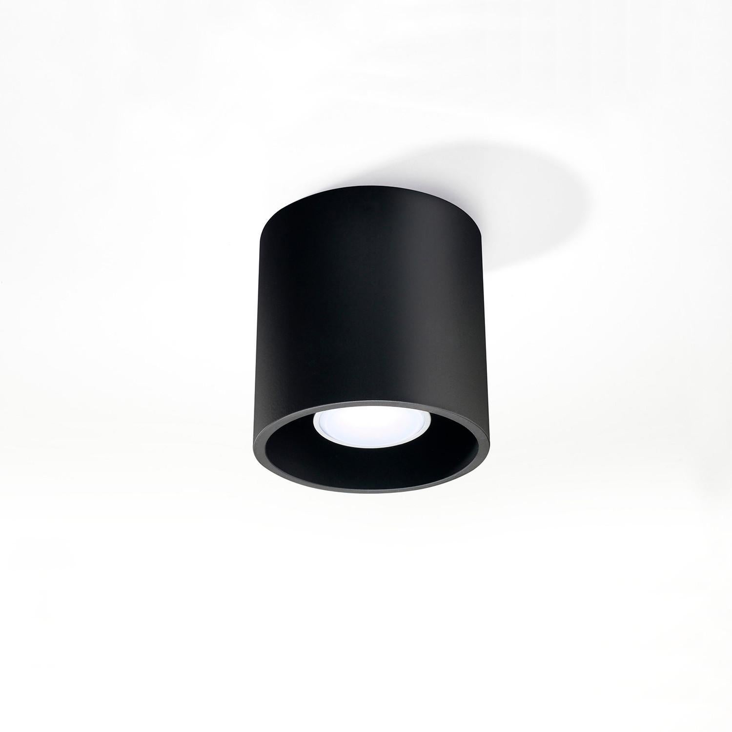 Plafonnier Aluminium Noir GU10 1 Orbis