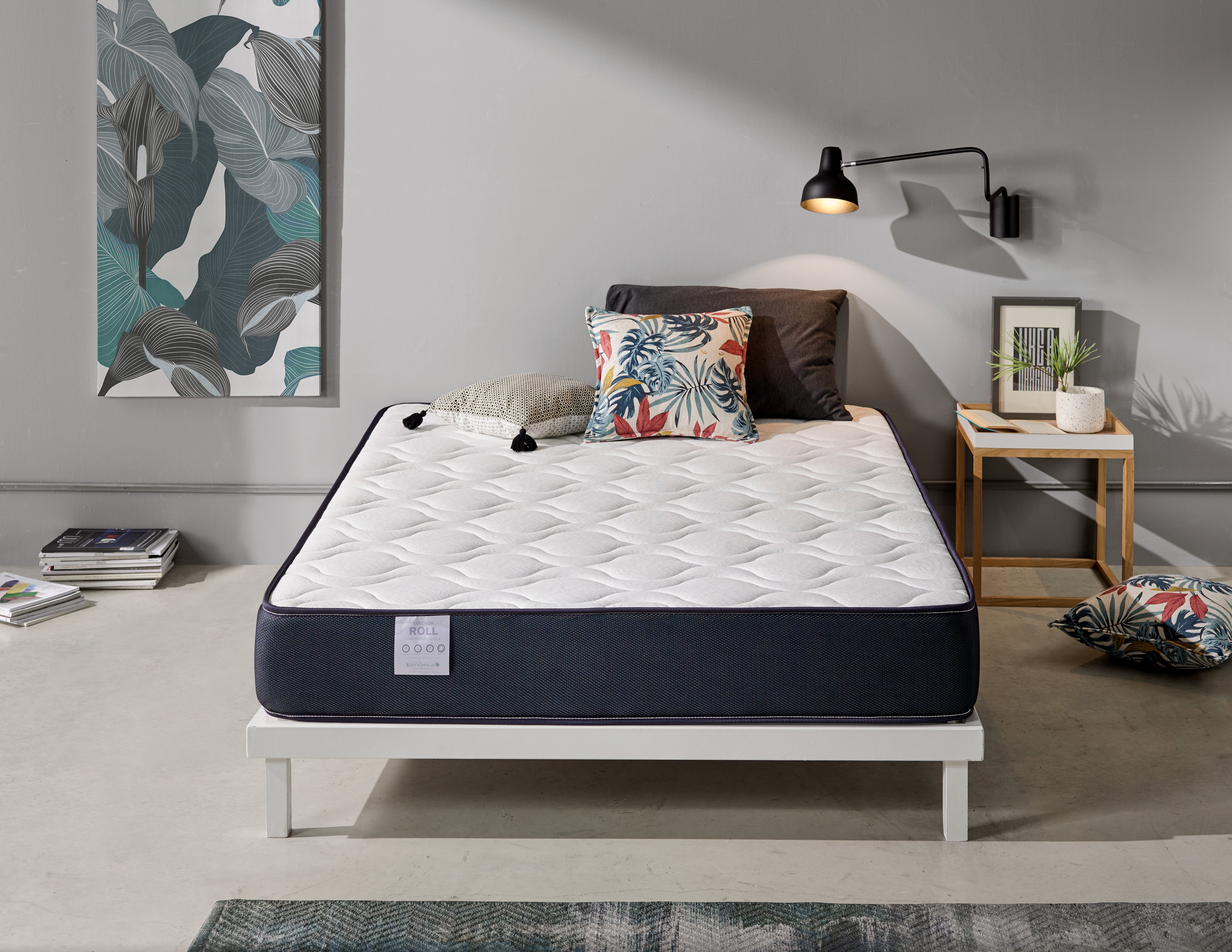 Dwustronny materac wiskoelastyczny 110x190 cm ViscoRoll - Wysokość +/- 20 cm - Średnia/wysoka twardość - Pianka termoelastyczna o wysokiej gęstości