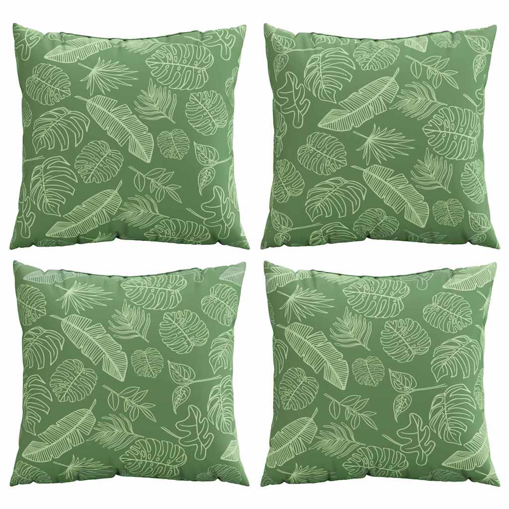 Poduszki rozrzucone Liść 4 pcs Wzór liścia 60 x 60 cm