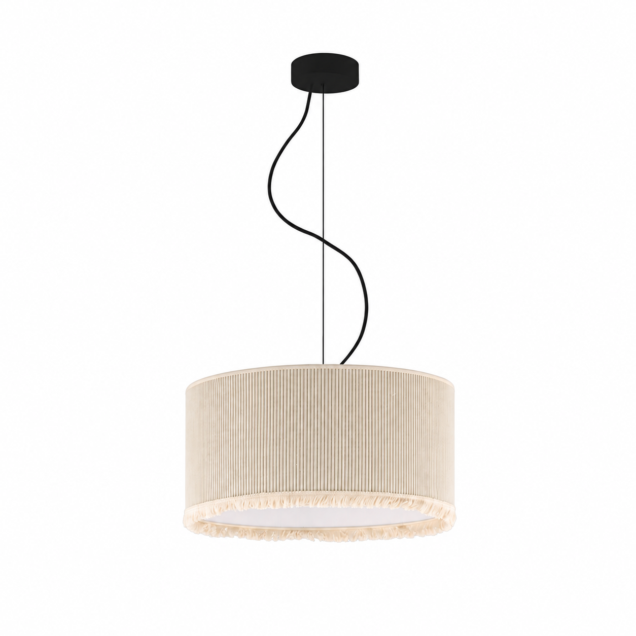Lampa sufitowa żyrandol lampa wisząca z abażurem walec 40 cm CELINE