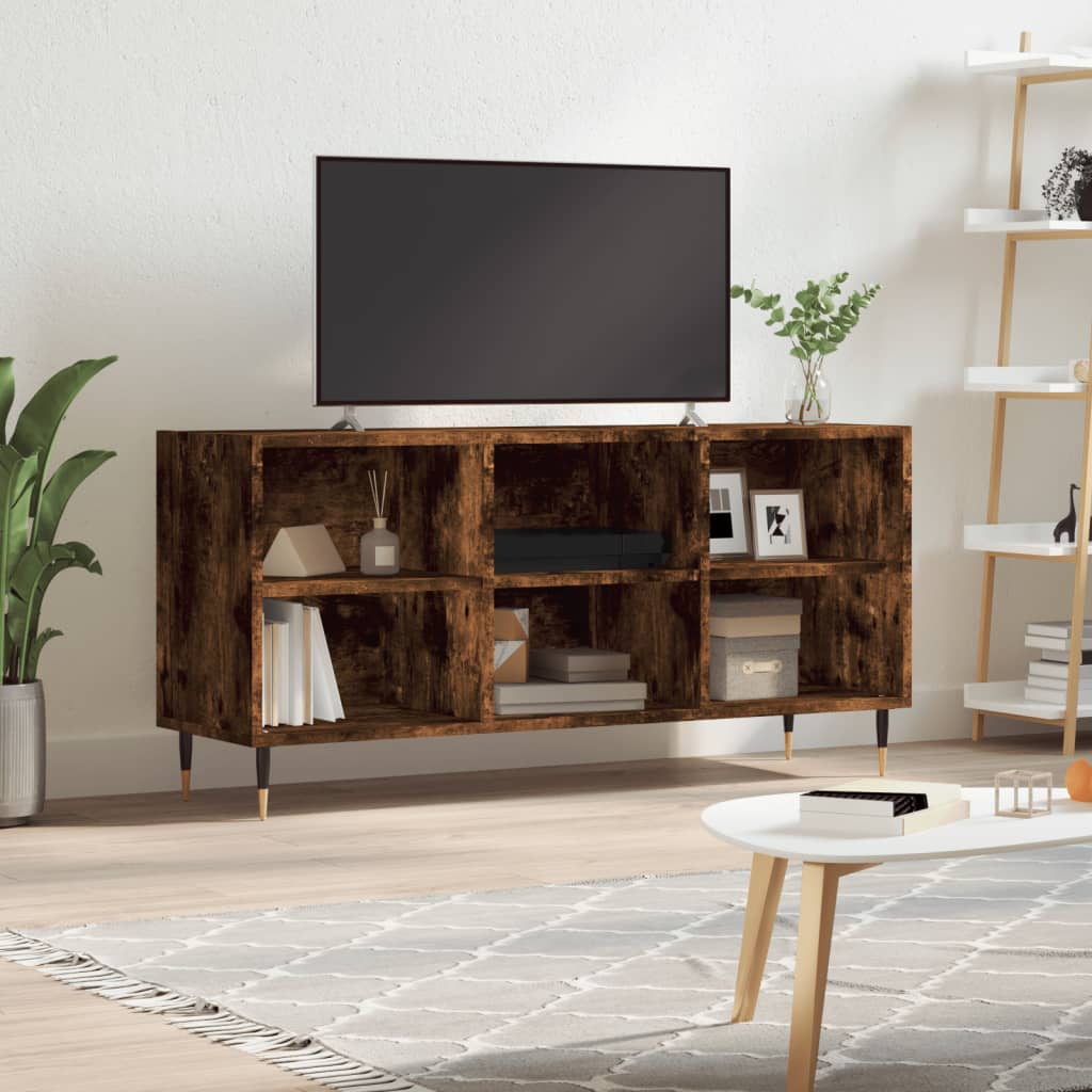 vidaXL Szafka telewizor, przydymiony dąb, 103,5x30x50 cm