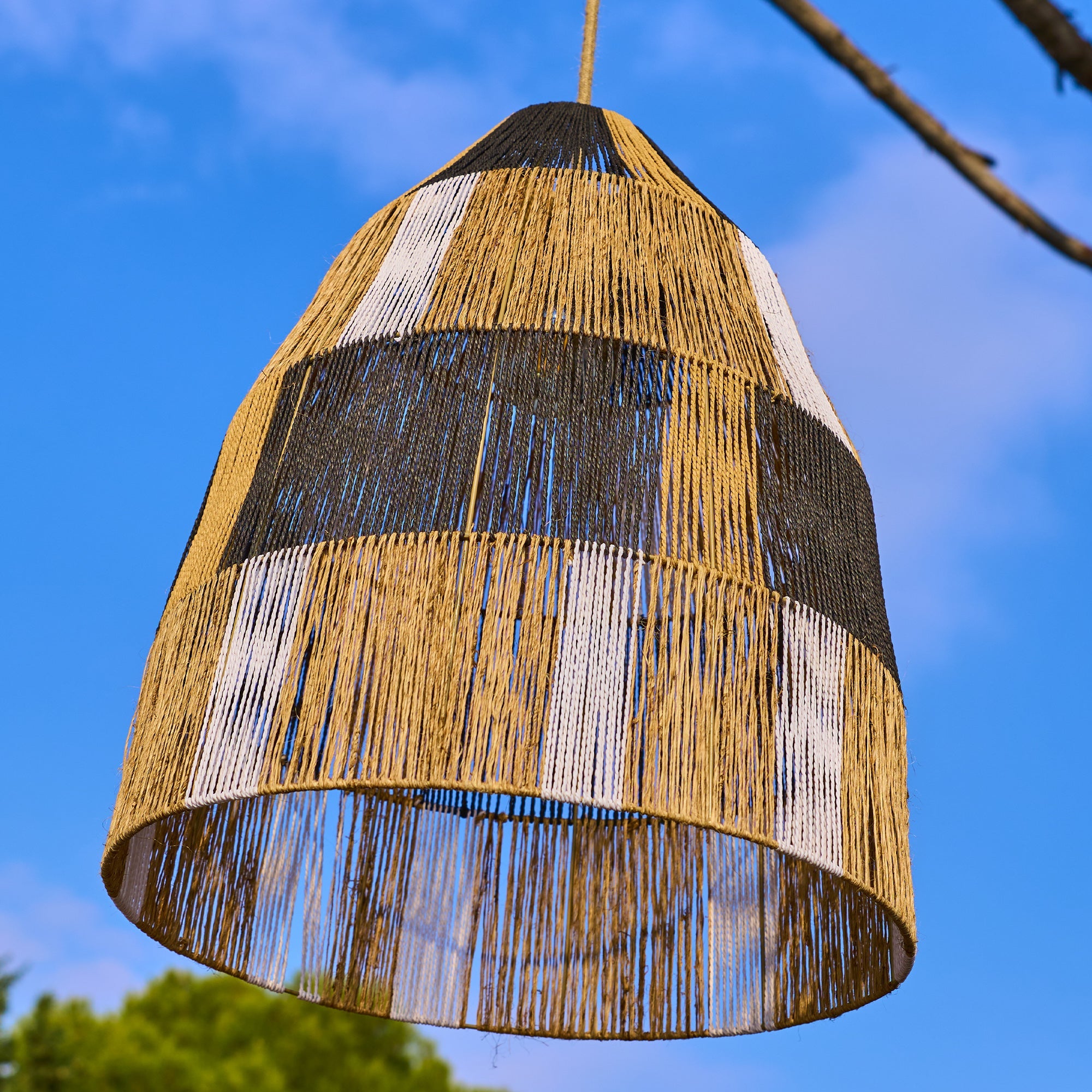 Lampa wisząca solarna ZAHARA, średnica 50 cm, długość 5 m