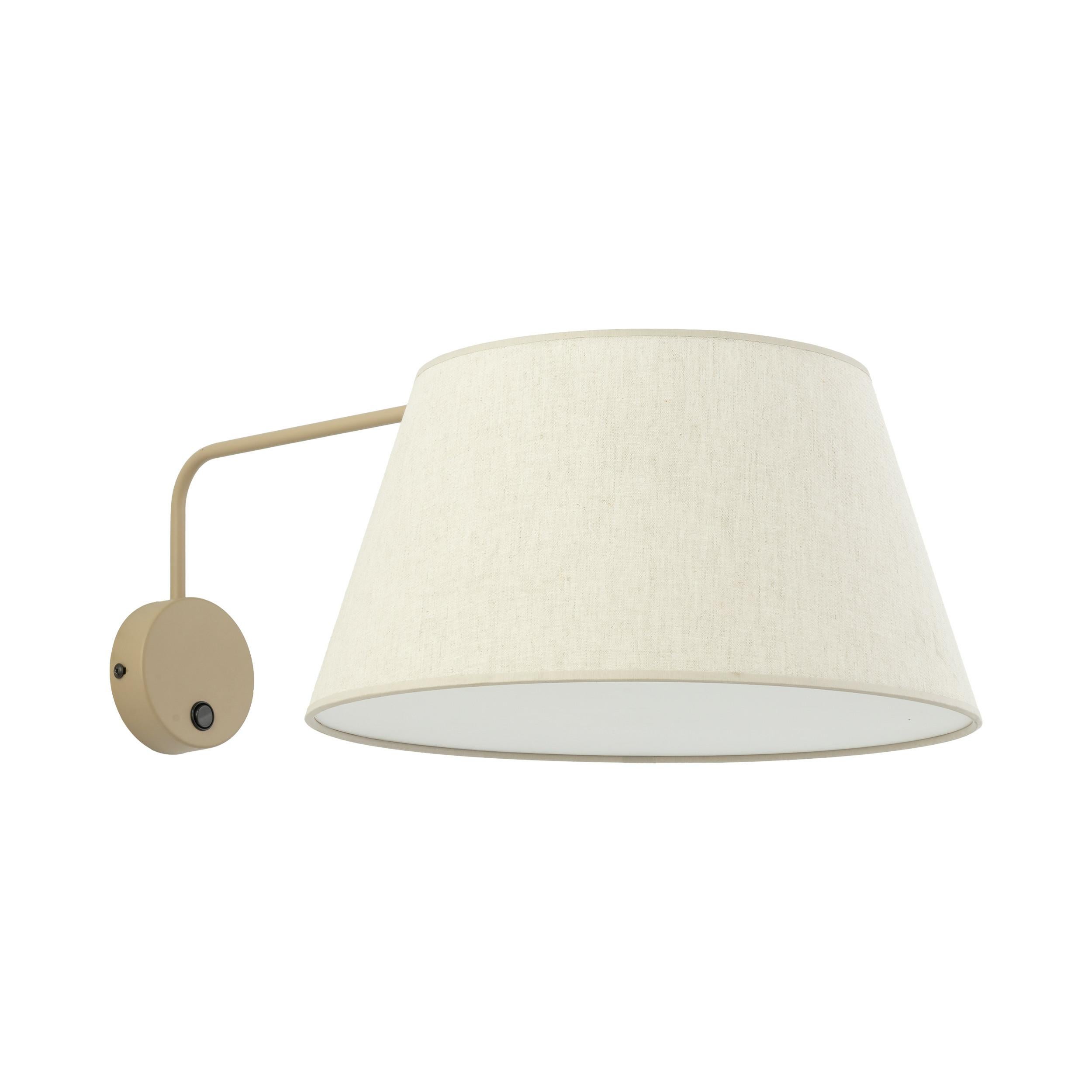 Kinkiet TK Lighting FORMO beżowy 1xE27 z wyłącznikiem 60x26x21 cm 1 szt.