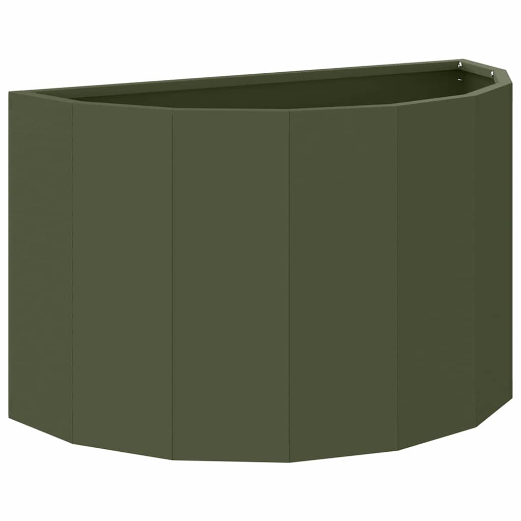 Donica Zielony oliwkowy 60 x 30 x 35 cm Stal