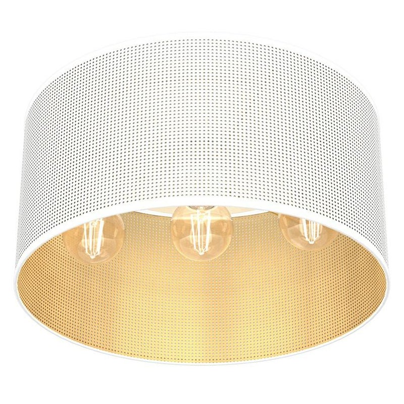Lampa wisząca Loft shade biały mat-złota 3xE27x15W metal wym:23x40x40cm IP20 Luminex