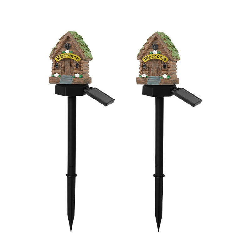 Zestaw 2 lamp solarnych w kształcie grzybów - Idealne do dekoracji domu i na zewnątrz, na Halloween i Święta Bożego Narodzenia (zielone)