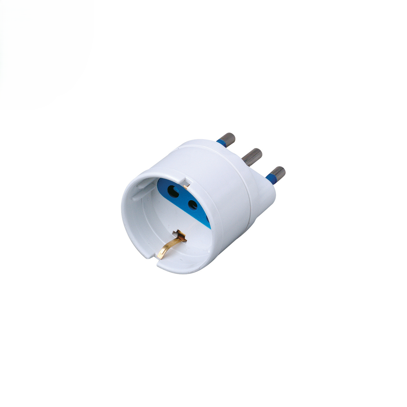 Alcapower Adapter Schuko biały 16A Wtyczka 3-stykowa Włochy 16A Gniazdo Schuko Bipasso Napięcie 250V AC Moc 1500W Adapter gniazdka