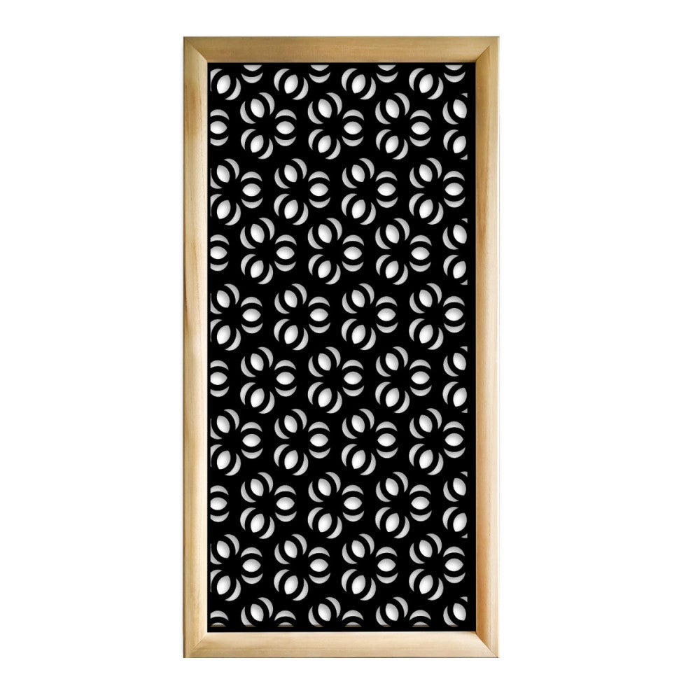 ELLIPSE - Prostokątne moduły dekoracyjne z drewna i PVC - Rozmiar 47x94 cm - Grubość 47 mm - Kolor wewnętrzny CZARNY