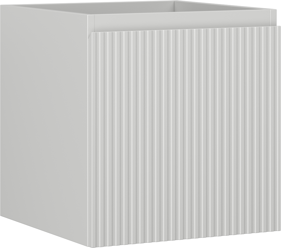 Mexen Rivel szafka łazienkowa podumywalkowa 45 cm, 1 szuflada, ryflowana , szara mat - 91A20-04547-1-BF62