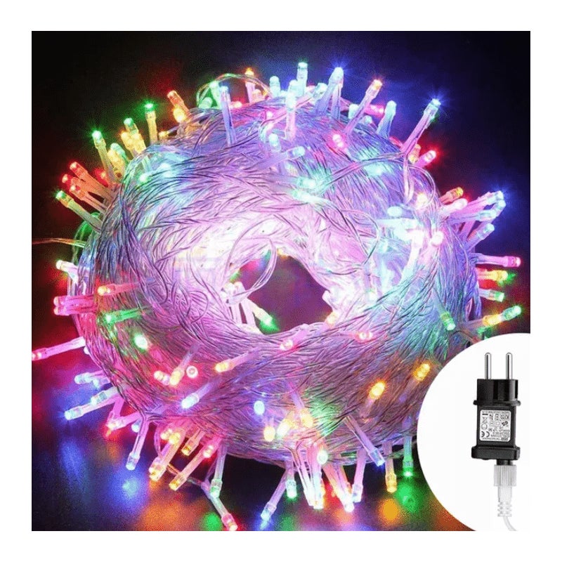 Zewnętrzna lampa LED łańcuchowa SDLOGAL LED kolorowa girlanda świetlna na choinkę z trybami wodoodporna do dekoracji wewnętrznych i zewnętrznych