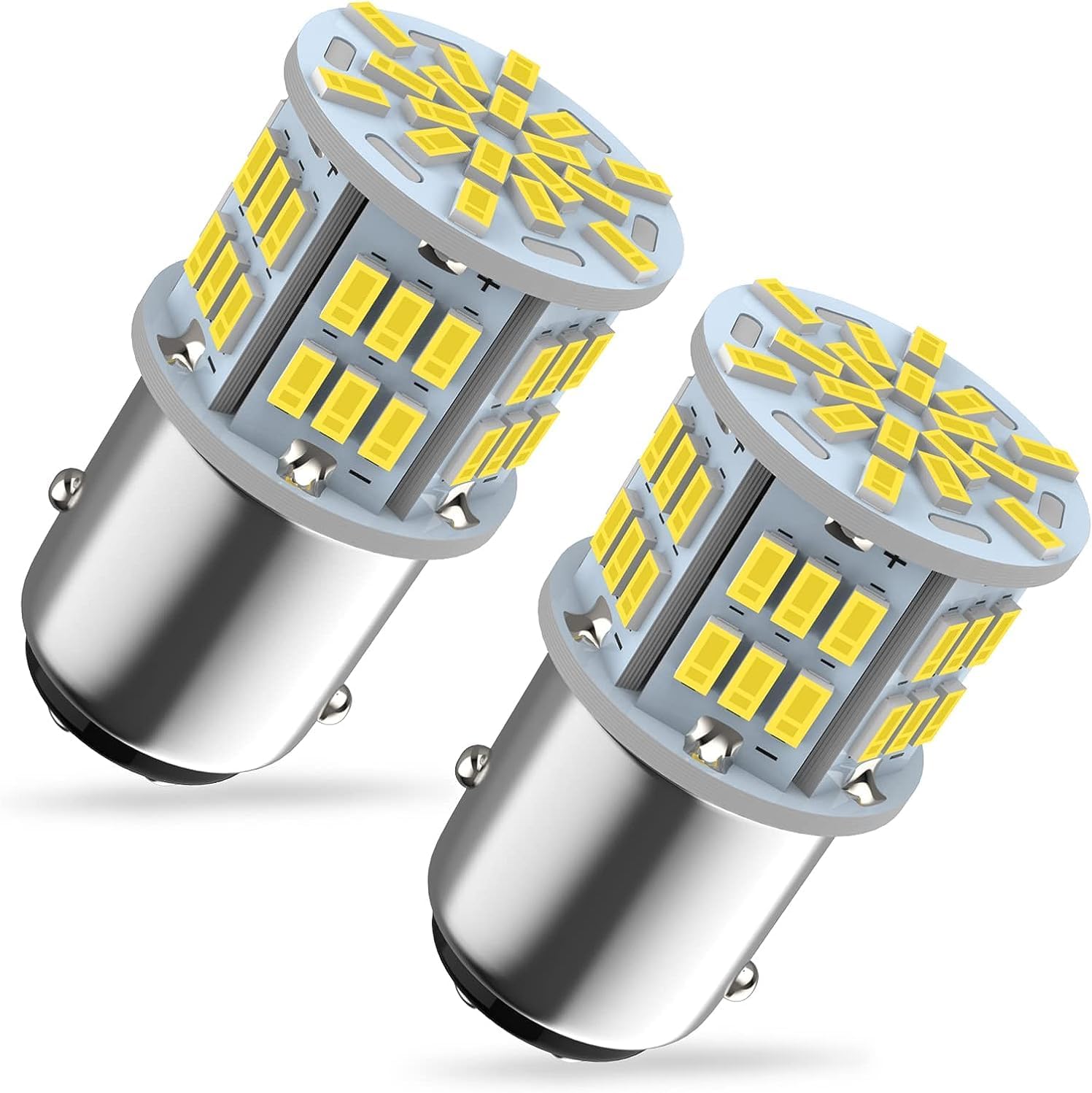 Żarówki LED 1156 BA15S 12 V – 2 sztuki, do świateł tylnych, kierunkowskazów i świateł cofania, 6500 K, superjasne