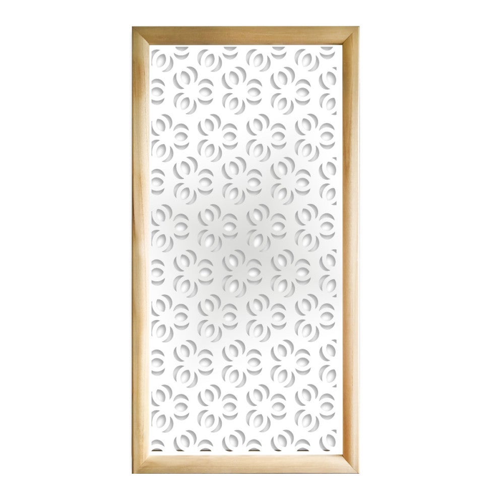 ELLIPSE - Prostokątne moduły dekoracyjne z drewna i PVC - Rozmiar 47x94 cm - Grubość 47 mm - Kolor wewnętrzny BIAŁY