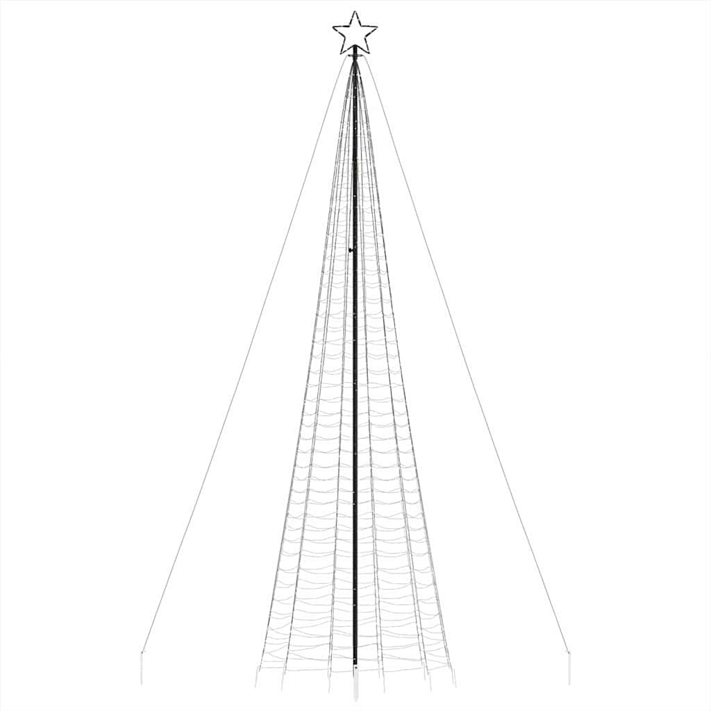 Choinka LED Ciepła Biel 500 cm 1534 LED na Zewnątrz Dekoracja Świąteczna