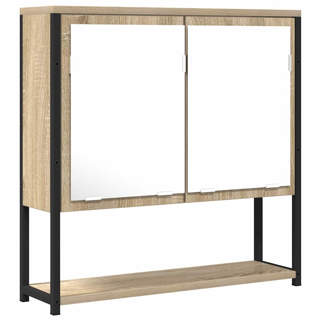 Lustro łazienkowe z półką Z lustrem Beżowy 60 x 16 x 60 cm