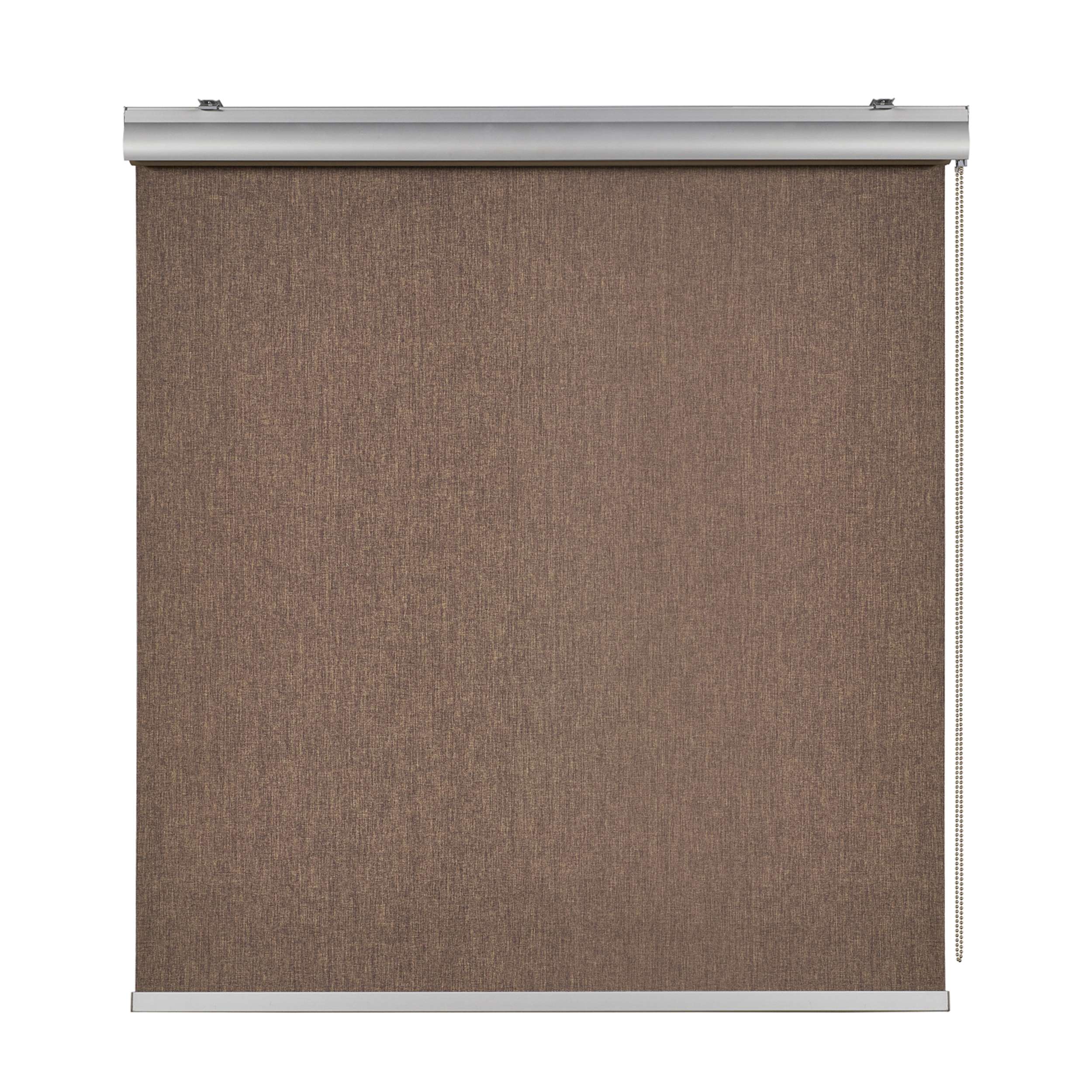 Roleta przepuszczająca światło Premium, dekoracyjna z metalowym wykończeniem srebrna, 120x250cm