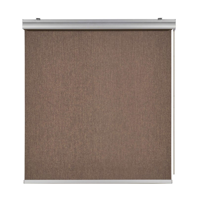 Roleta przepuszczająca światło Premium, dekoracyjna z metalowym wykończeniem srebrna, 120x250cm