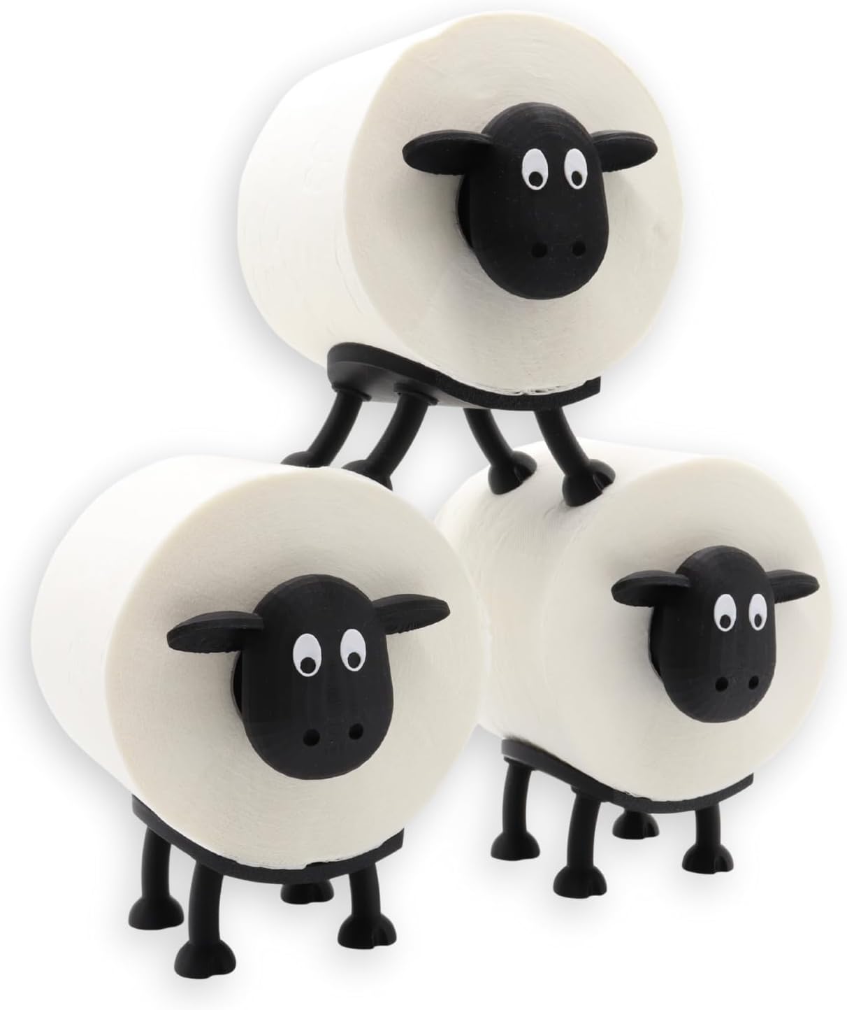 Owca Toaletowa - Uchwyt na papier toaletowy w rolkach - Owca - Uchwyt na papier toaletowy (zestaw 3 szt.)