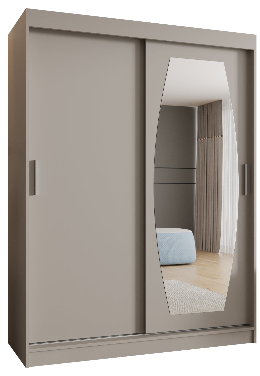 Szafa przesuwna garderoba ROSSA 150 x 62 x 200 cm Kaszmir