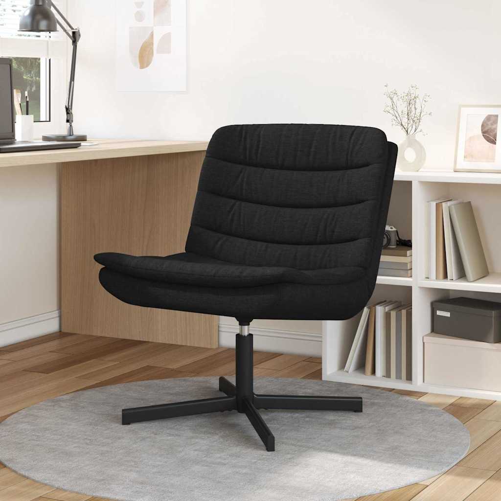 Fotel obrotowy Czarny 63 x 75 x 76 cm tkanina vidaXL