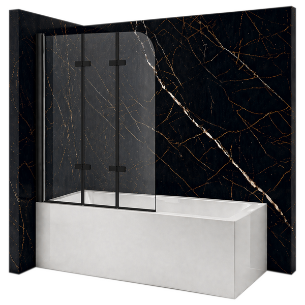 SILLA Parawan nawannowy MARION 3-skrzydłowy 120x140 cm ruchomy Czarny