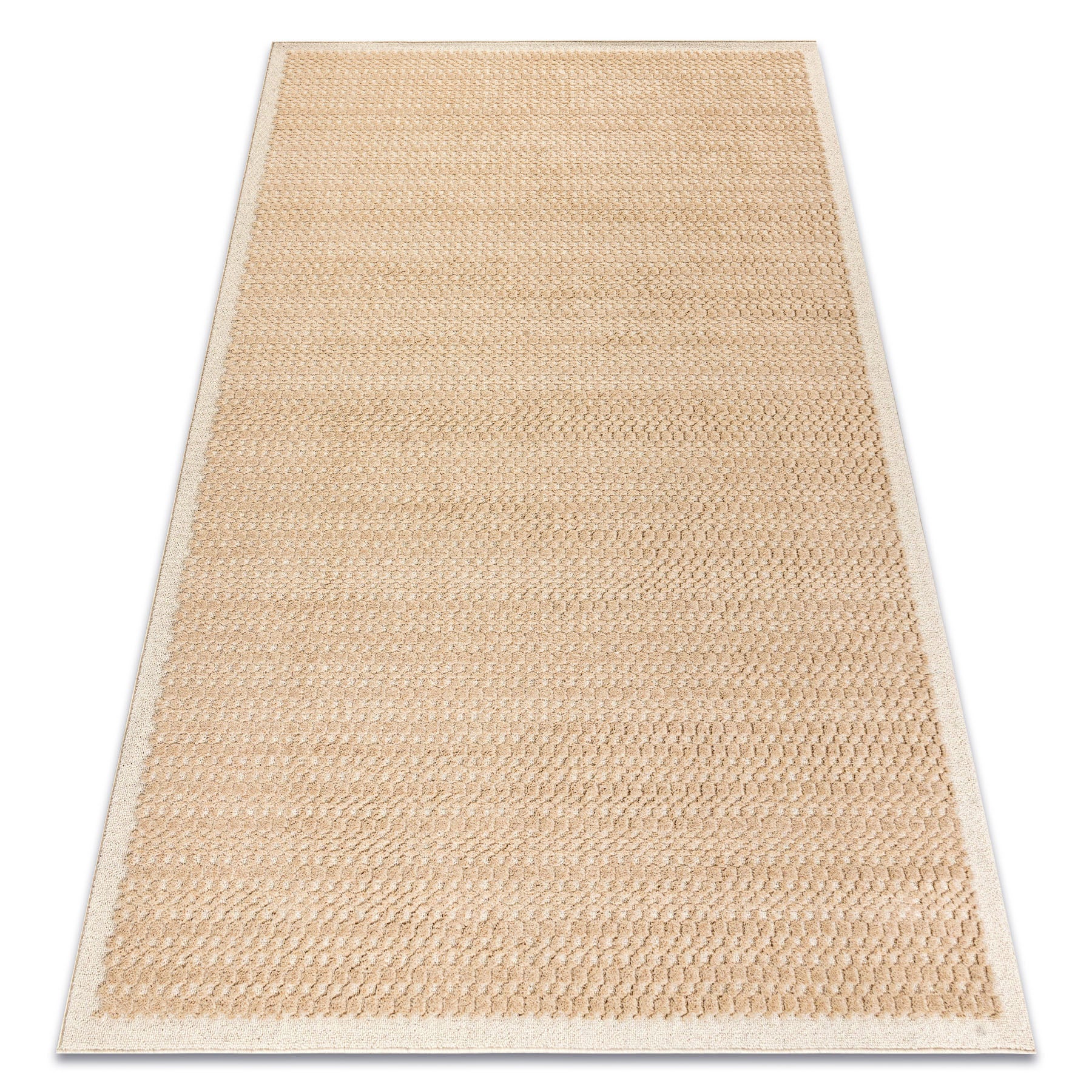 Dywan FLUX 461.139.SA130 wełniany OSTA - Geometryczny, strukturalny, loftowy beż / krem 240x340 cm