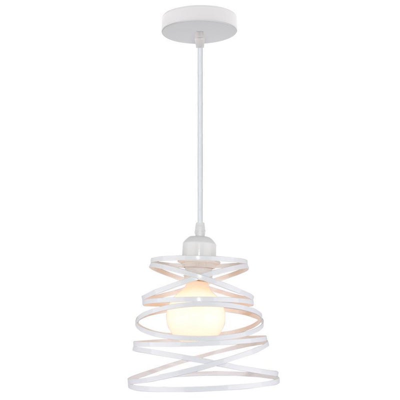 Metalowa klatka w stylu retro, oprawa sufitowa E27, industrialna lampa wisząca w stylu retro