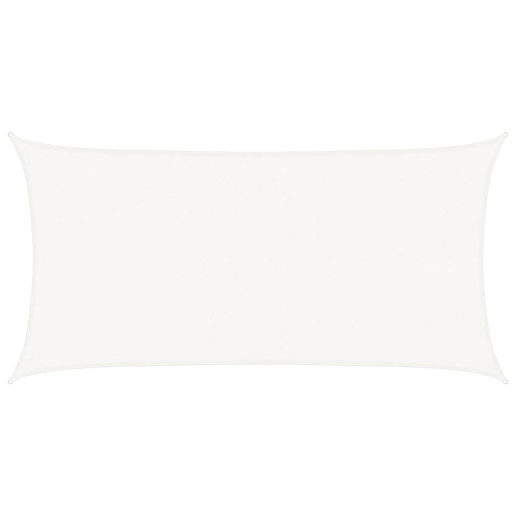 Biały żagiel przeciwsłoneczny HDPE 160 g/m², 2,5 x 4,5 m, do ogrodu, na taras, plac zabaw lub balkon