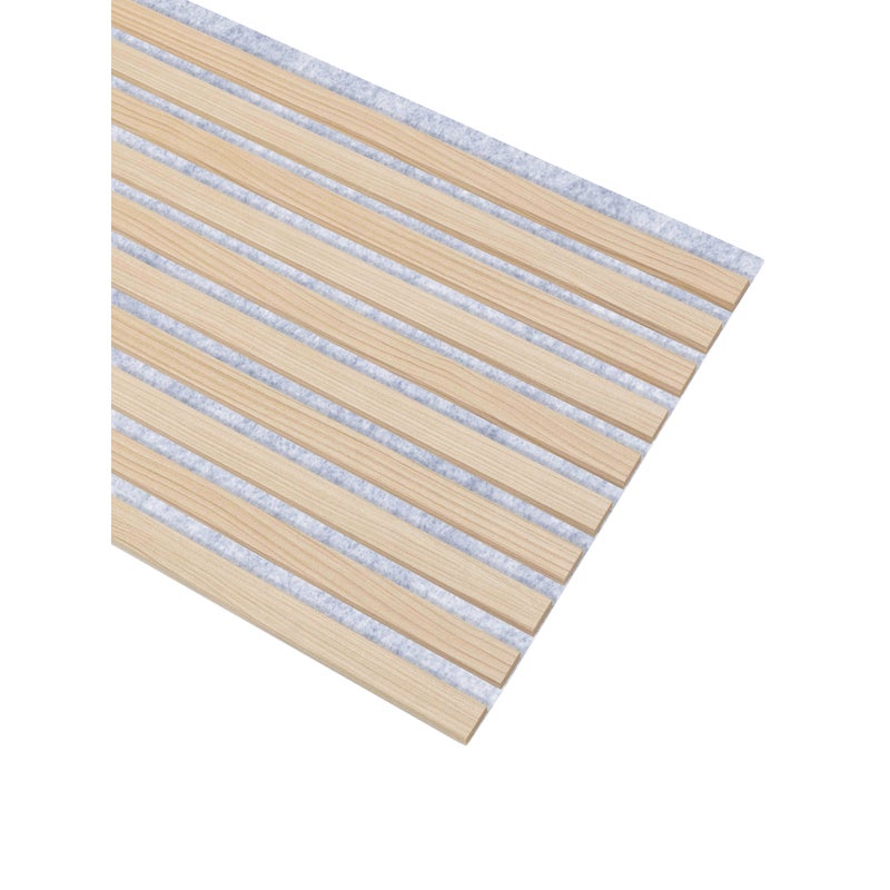 Lamele Ścienne na Filcu Szarym SunWood 275x46cm Panele Dekoracyjne Kremowe Riva 1 szt.