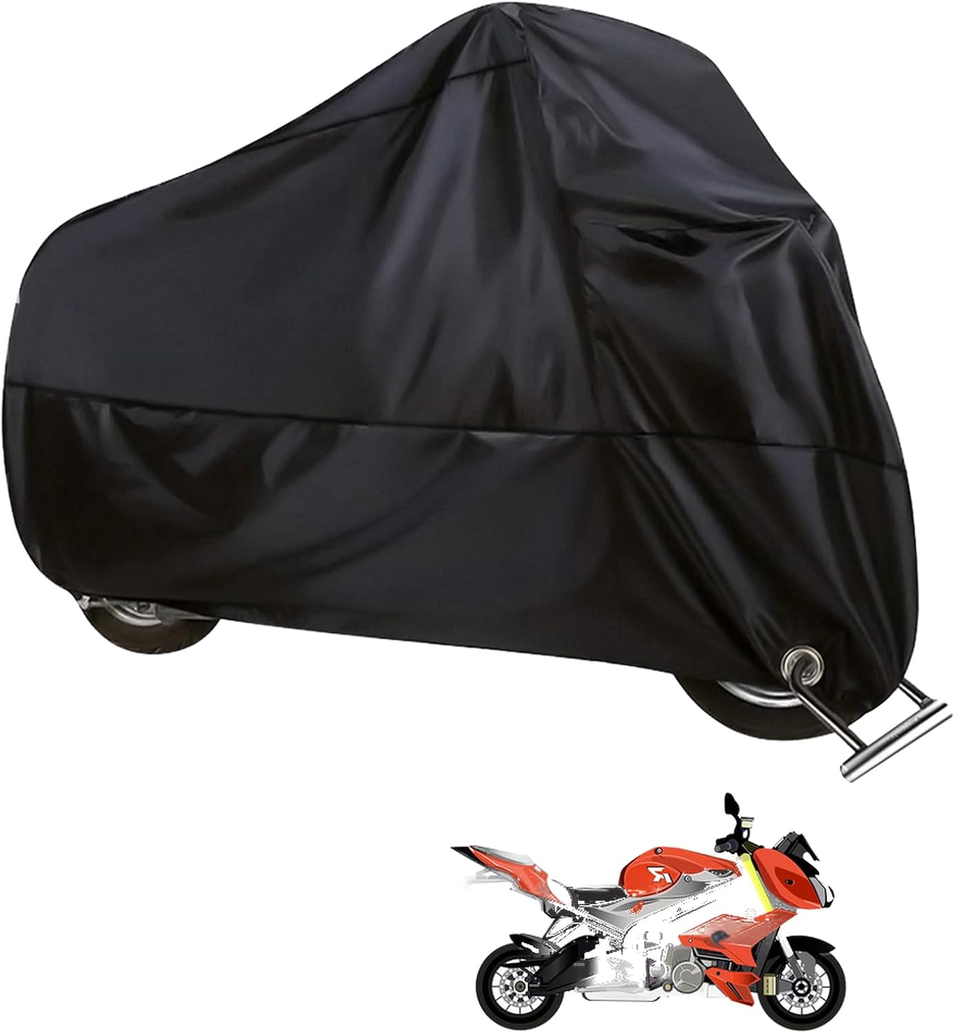 Pokrowiec na motocykl, wodoodporny pokrowiec na motocykl, pokrowiec na skuter, wodoodporny pokrowiec poliestrowy, odporny na zalanie - 245*125*105 cm