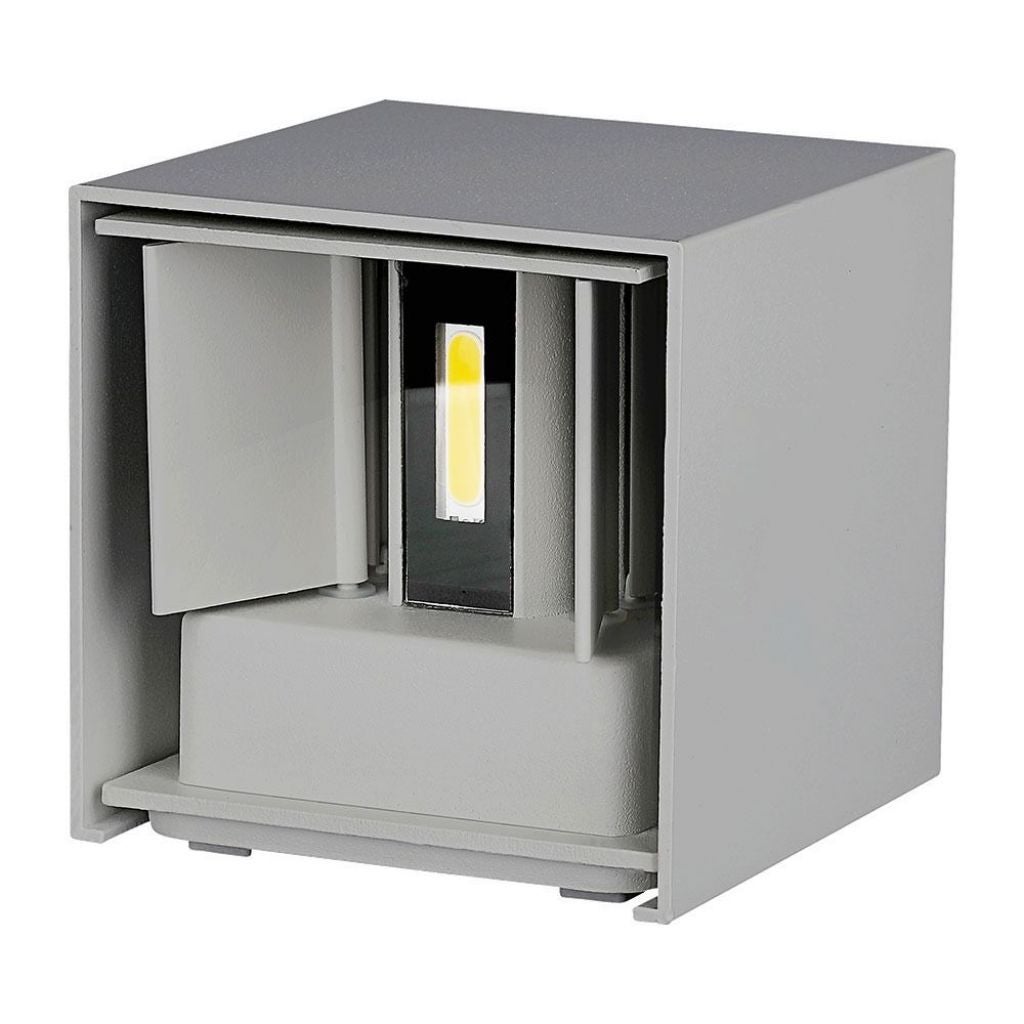 Kwadratowa lampa ścienna LED Double LED COB 11W Kolor satynowo-szary Regulowana wiązka światła 3000K
