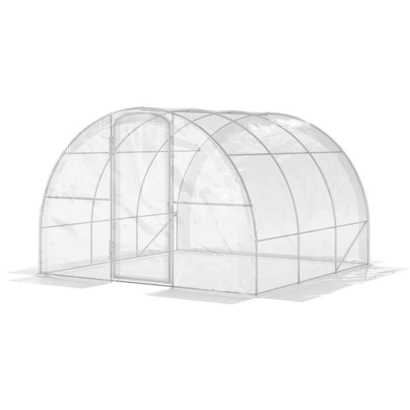 Szklarnia tunelowa 3x3x2m z drzwiami, pokrycie PE 150g/m²